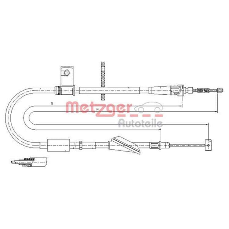 Metzger Handbremsseil hinten links Opel Agila Metzger Handbremsseil hinten links Opel Agila von METZGER