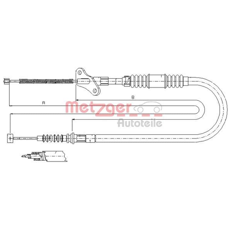 Metzger Handbremsseil hinten links Opel Frontera Metzger Handbremsseil hinten links Opel Frontera von METZGER