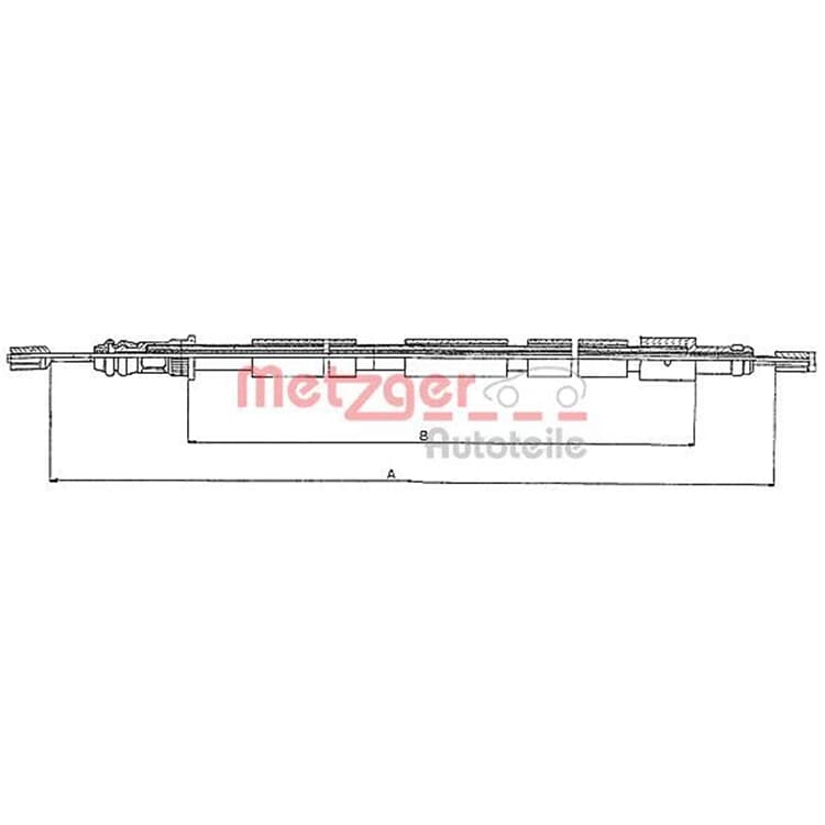 Metzger Handbremsseil hinten links Peugeot 205 Metzger Handbremsseil hinten links Peugeot 205 von METZGER