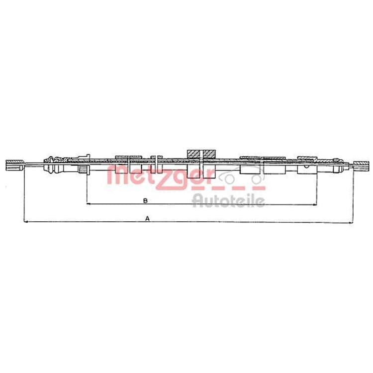 Metzger Handbremsseil hinten links Peugeot 306 von METZGER