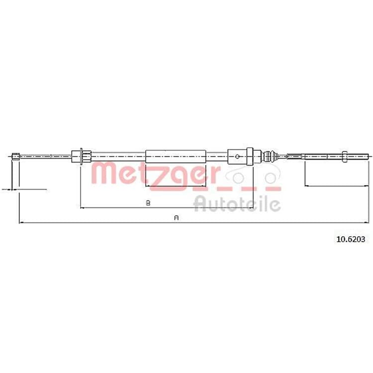 Metzger Handbremsseil hinten links Peugeot 406 Metzger Handbremsseil hinten links Peugeot 406 von METZGER