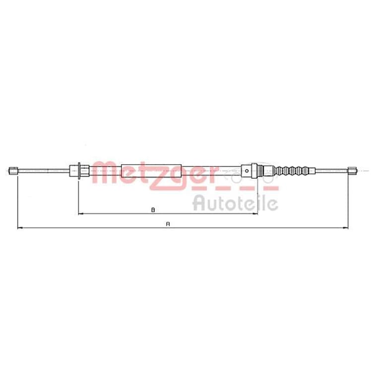 Metzger Handbremsseil hinten links Peugeot 607 Metzger Handbremsseil hinten links Peugeot 607 von METZGER
