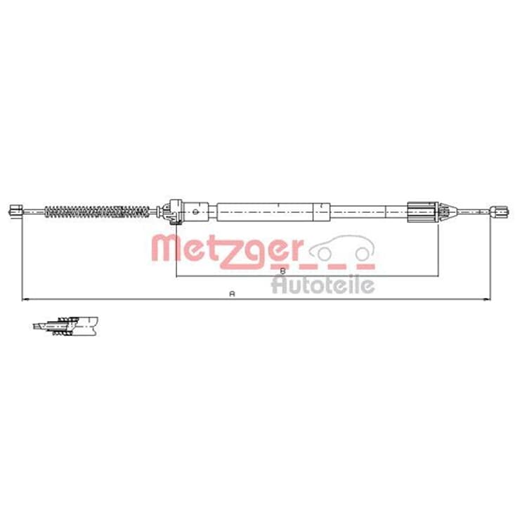 Metzger Handbremsseil hinten links Renault Clio Metzger Handbremsseil hinten links Renault Clio von METZGER