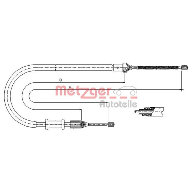 Metzger Handbremsseil hinten links Renault Kangoo Metzger Handbremsseil hinten links Renault Kangoo von METZGER