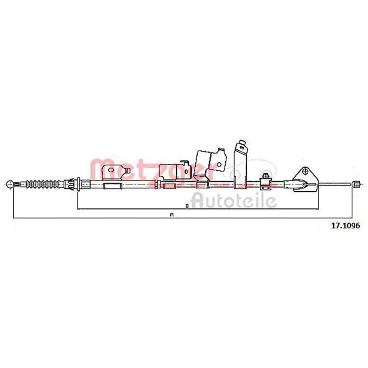Metzger Handbremsseil hinten links Toyota Auris Metzger Handbremsseil hinten links Toyota Auris von METZGER
