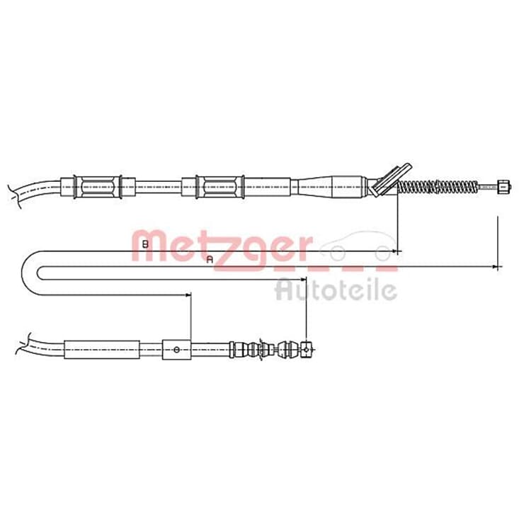 Metzger Handbremsseil hinten links Toyota Corolla Metzger Handbremsseil hinten links Toyota Corolla von METZGER