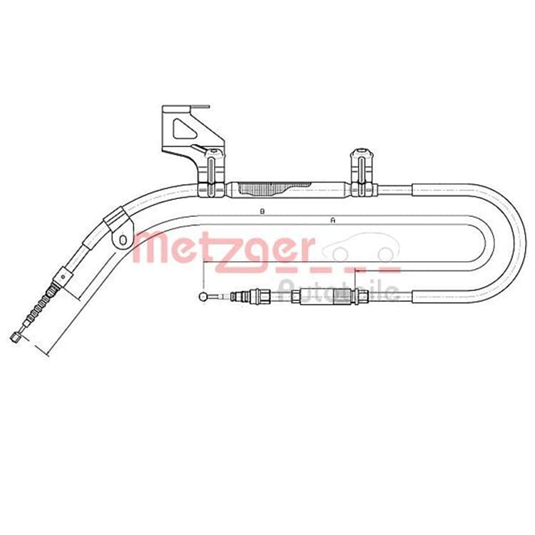 Metzger Handbremsseil hinten links VW Passat 3B Metzger Handbremsseil hinten links VW Passat 3B von METZGER