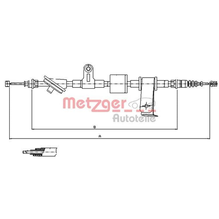 Metzger Handbremsseil hinten rechts Alfa Romeo 159 Metzger Handbremsseil hinten rechts Alfa Romeo 159 von METZGER