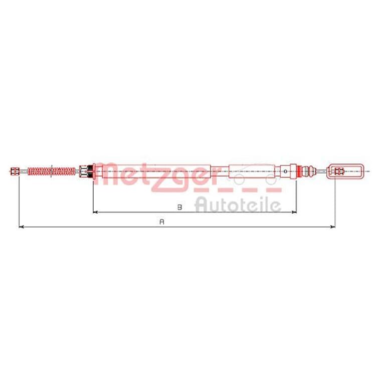 Metzger Handbremsseil hinten rechts Citroen Fiat Peugeot von METZGER