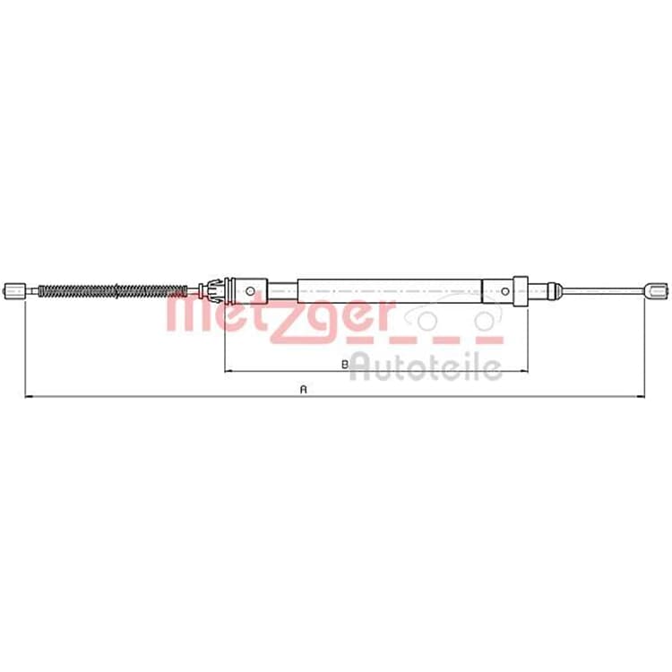 Metzger Handbremsseil hinten rechts Citroen Xsara Metzger Handbremsseil hinten rechts Citroen Xsara von METZGER