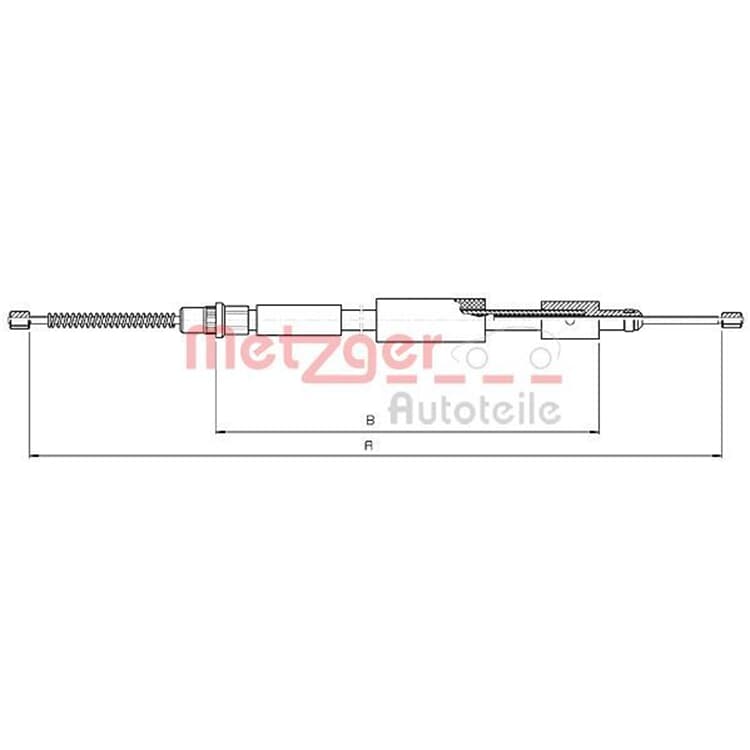 Metzger Handbremsseil hinten rechts Citroen Zx Peugeot 306 Metzger Handbremsseil hinten rechts Citroen Zx Peugeot 306 von METZGER