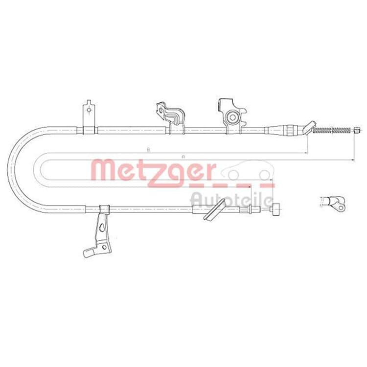 Metzger Handbremsseil hinten rechts Fiat Sedici Suzuki Sx4 von METZGER