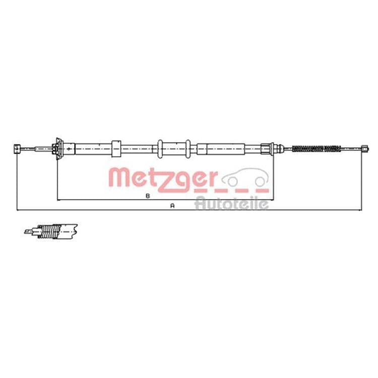 Metzger Handbremsseil hinten rechts Ford Ka Metzger Handbremsseil hinten rechts Ford Ka von METZGER