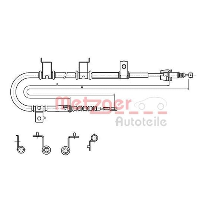 Metzger Handbremsseil hinten rechts Hyundai I30 Metzger Handbremsseil hinten rechts Hyundai I30 von METZGER