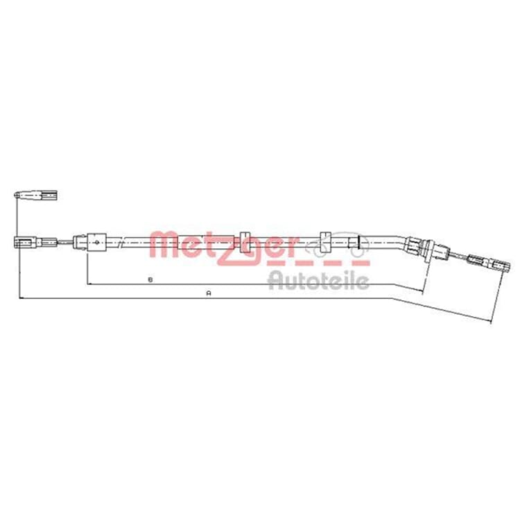 Metzger Handbremsseil hinten rechts Mercedes M-Klasse Metzger Handbremsseil hinten rechts Mercedes M-Klasse von METZGER