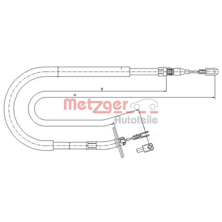 Metzger Handbremsseil hinten rechts Mercedes Sprinter VW Lt Metzger Handbremsseil hinten rechts Mercedes Sprinter VW Lt von METZGER