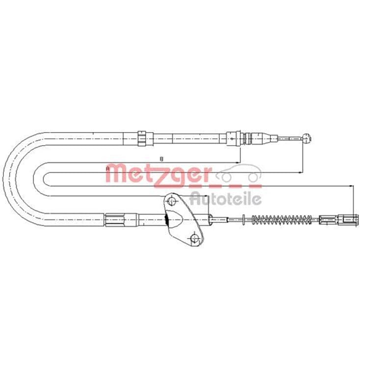 Metzger Handbremsseil hinten rechts Mercedes T1 Metzger Handbremsseil hinten rechts Mercedes T1 von METZGER