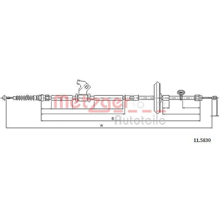 Metzger Handbremsseil hinten rechts Opel Astra J Metzger Handbremsseil hinten rechts Opel Astra J von METZGER