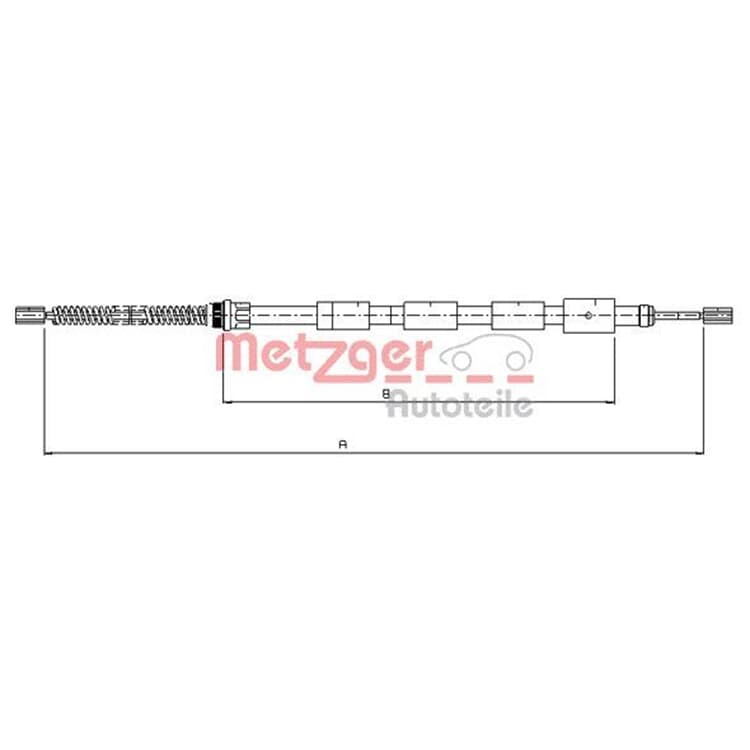 Metzger Handbremsseil hinten rechts Peugeot 205 Metzger Handbremsseil hinten rechts Peugeot 205 von METZGER