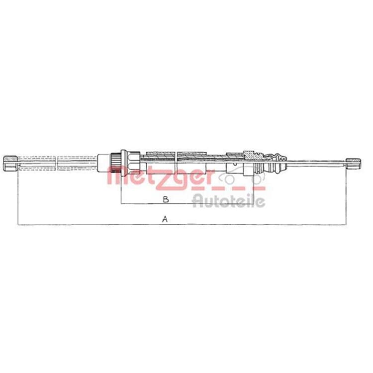 Metzger Handbremsseil hinten rechts Peugeot 405 Metzger Handbremsseil hinten rechts Peugeot 405 von METZGER
