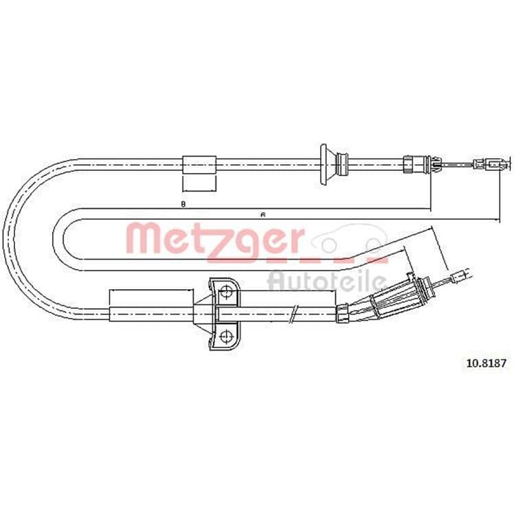 Metzger Handbremsseil hinten rechts Volvo Xc70 Xc90 Metzger Handbremsseil hinten rechts Volvo Xc70 Xc90 von METZGER