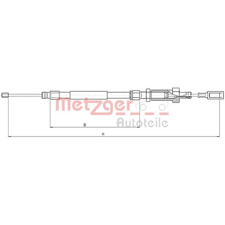 Metzger Handbremsseil vorne Citroen Jumper Fiat Ducato Peugeot Boxer von METZGER