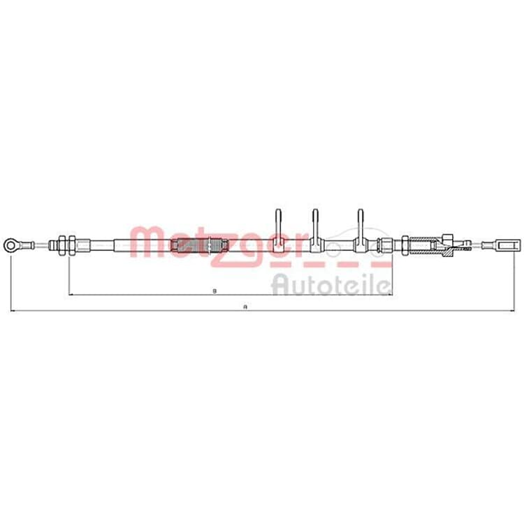Metzger Handbremsseil vorne Citroen Jumper Fiat Ducato Peugeot Boxer von METZGER