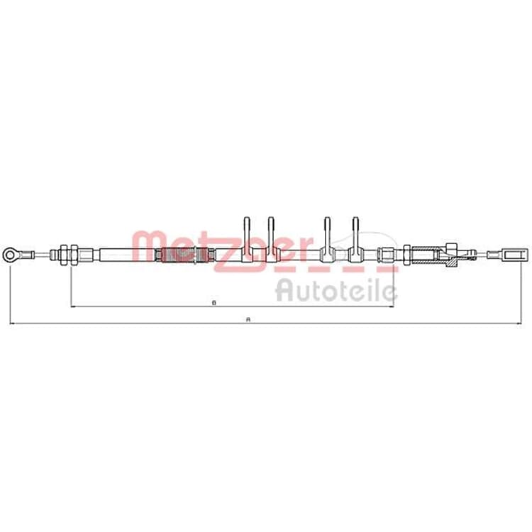 Metzger Handbremsseil vorne Citroen Jumper Fiat Ducato Peugeot Boxer von METZGER