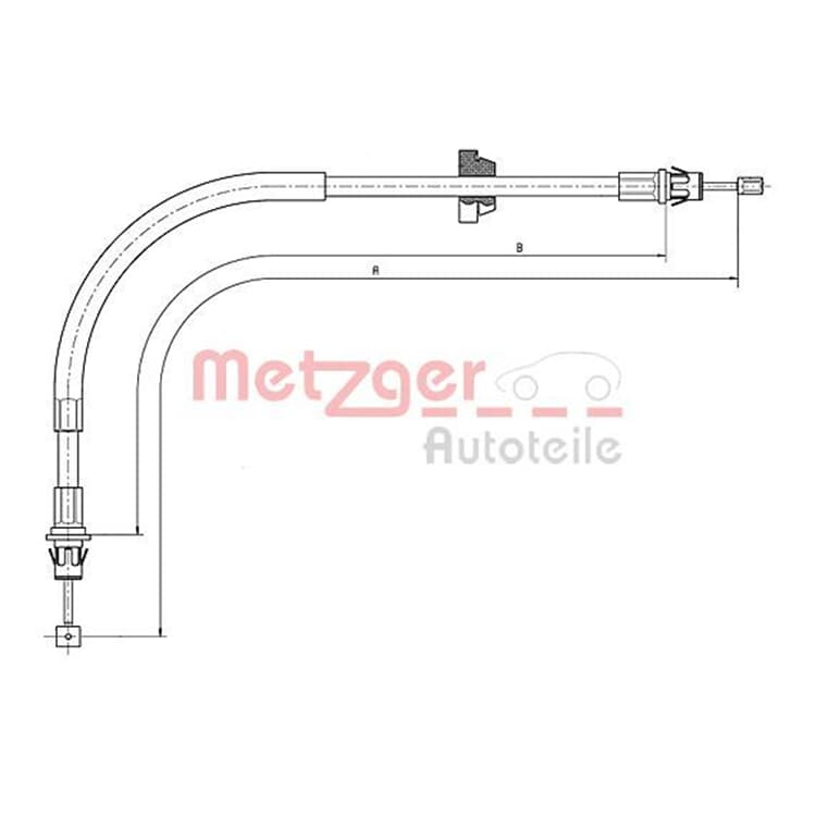 Metzger Handbremsseil vorne Ford Transit Metzger Handbremsseil vorne Ford Transit von METZGER