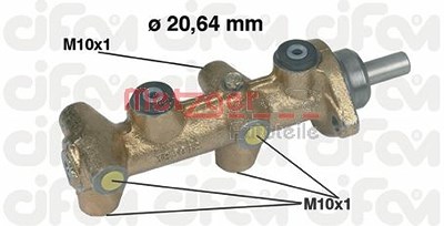 Metzger Hauptbremszylinder [Hersteller-Nr. 202-040] für Audi, VW von METZGER