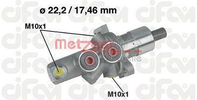 Metzger Hauptbremszylinder [Hersteller-Nr. 202-175] für Mercedes-Benz von METZGER
