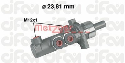 Metzger Hauptbremszylinder [Hersteller-Nr. 202-280] für Audi, Seat, Skoda, VW von METZGER