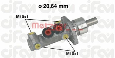 Metzger Hauptbremszylinder [Hersteller-Nr. 202-277] für Seat, VW von METZGER