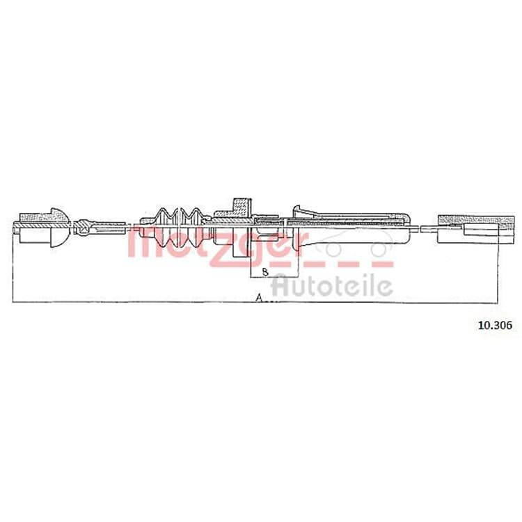 Metzger Kupplungsseil Audi 50 VW Derby Polo Metzger Kupplungsseil Audi 50 VW Derby Polo von METZGER