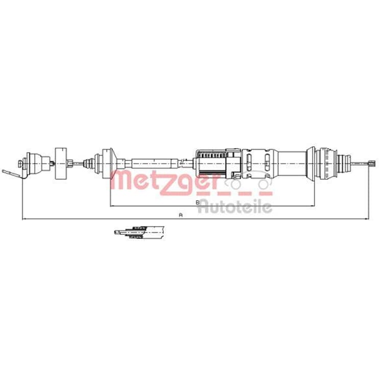 Metzger Kupplungsseil Citroen Berlingo Peugeot Partner Metzger Kupplungsseil Citroen Berlingo Peugeot Partner von METZGER