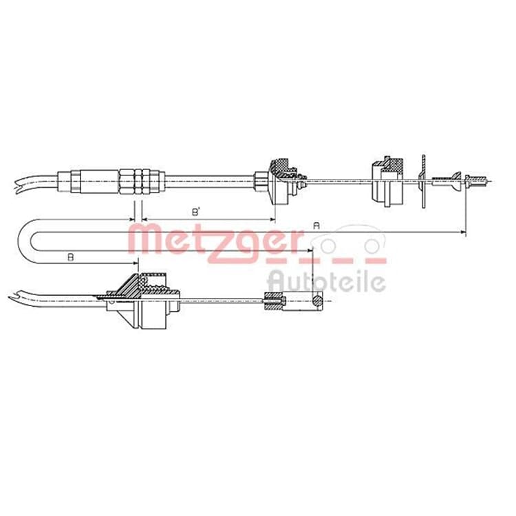 Metzger Kupplungsseil Citroen Berlingo Peugeot Partner Metzger Kupplungsseil Citroen Berlingo Peugeot Partner von METZGER