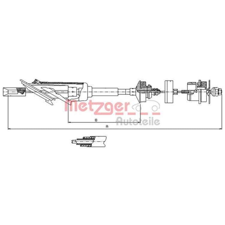 Metzger Kupplungsseil Citroen Saxo Peugeot 106 von METZGER