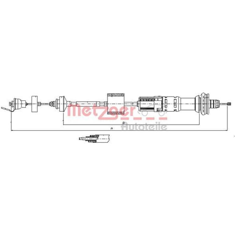 Metzger Kupplungsseil Citroen Xsara Metzger Kupplungsseil Citroen Xsara von METZGER