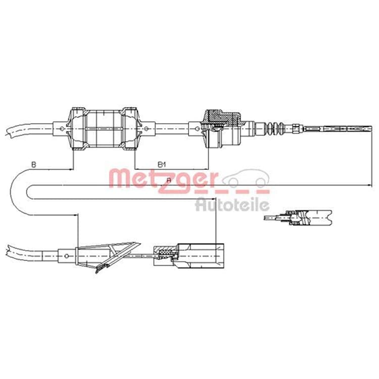 Metzger Kupplungsseil Fiat Punto Lancia Y von METZGER
