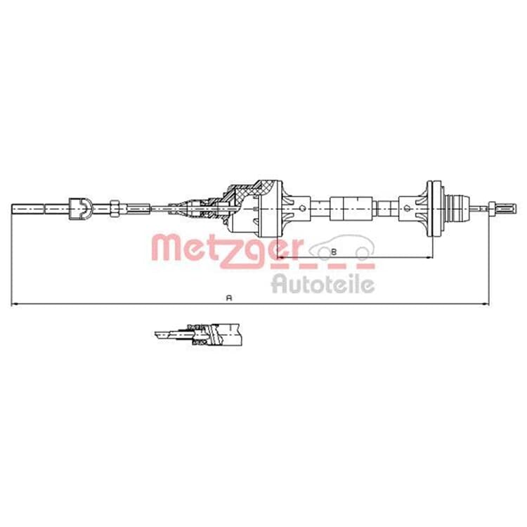 Metzger Kupplungsseil Opel Astra F CC Cabriolet T92 Caravan Kasten Metzger Kupplungsseil Opel Astra F CC Cabriolet T92 Caravan Kasten von METZGER