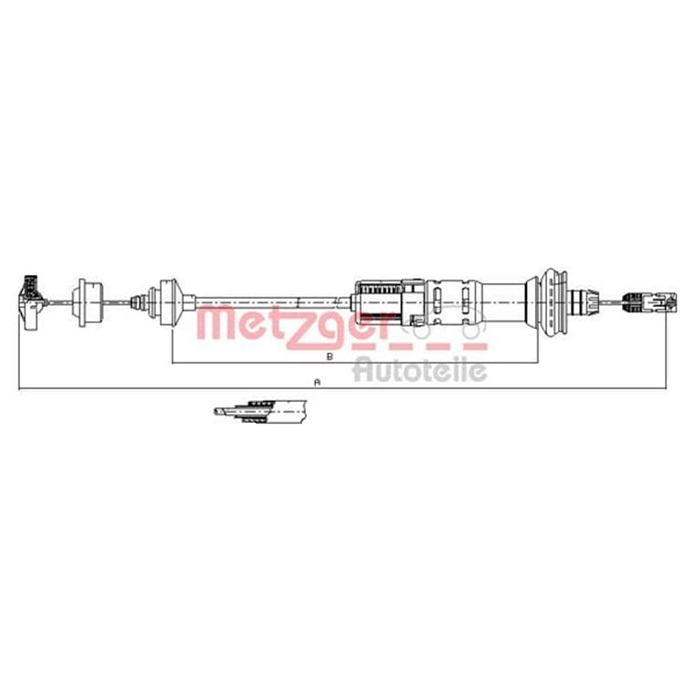 Metzger Kupplungsseil Peugeot 206 206+ Metzger Kupplungsseil Peugeot 206 206+ von METZGER