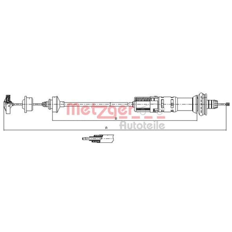 Metzger Kupplungsseil Peugeot 206 206+ von METZGER