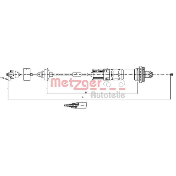 Metzger Kupplungsseil Peugeot 206 206+ Metzger Kupplungsseil Peugeot 206 206+ von METZGER