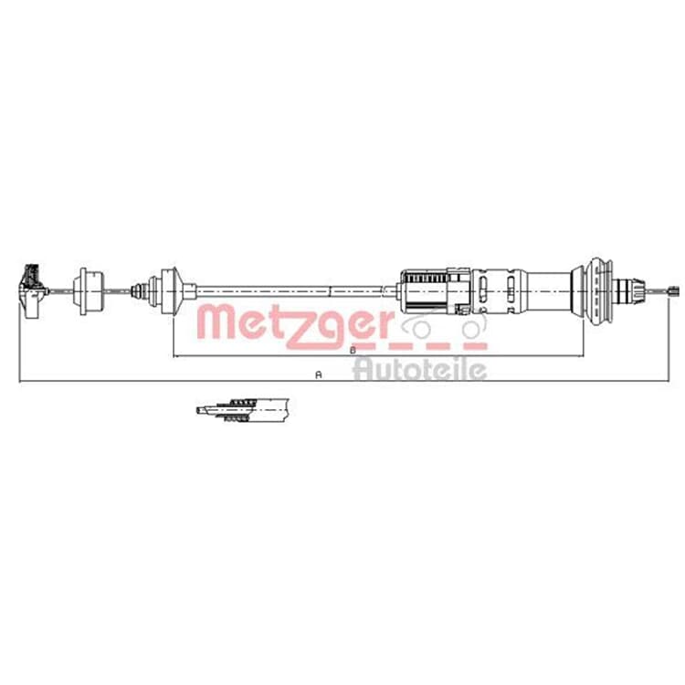 Metzger Kupplungsseil Peugeot 206 206+ Metzger Kupplungsseil Peugeot 206 206+ von METZGER