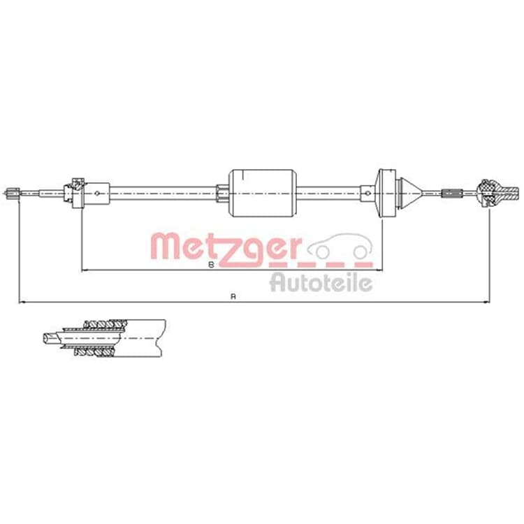 Metzger Kupplungsseil Renault Clio von METZGER