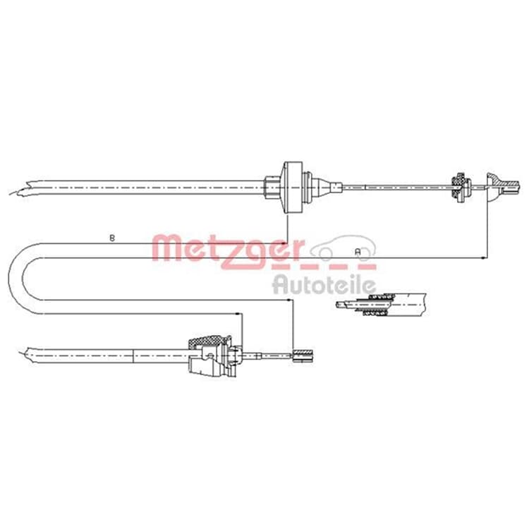 Metzger Kupplungsseil Renault Twingo Metzger Kupplungsseil Renault Twingo von METZGER