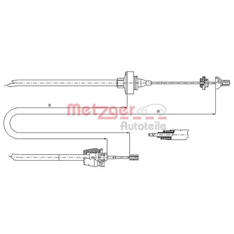 Metzger Kupplungsseil Renault Twingo von METZGER