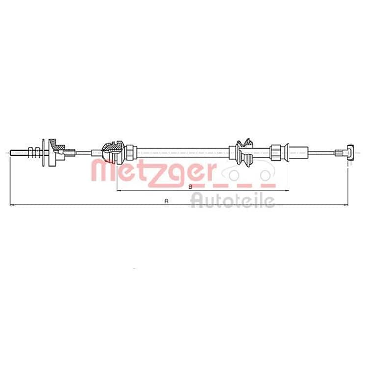 Metzger Kupplungsseil Seat Cordoba Ibiza Inca VW Caddy von METZGER