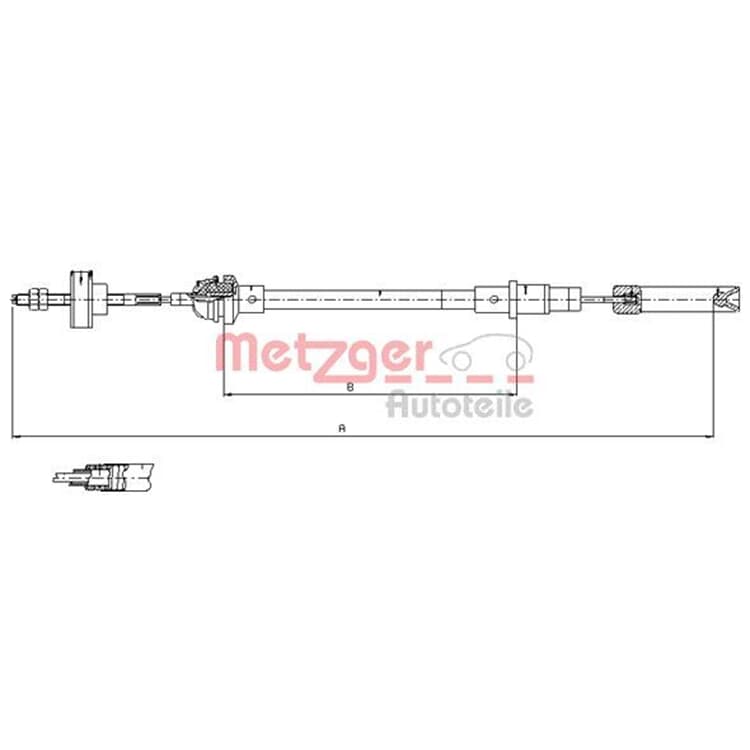 Metzger Kupplungsseil VW Golf 2 Jetta Metzger Kupplungsseil VW Golf 2 Jetta von METZGER
