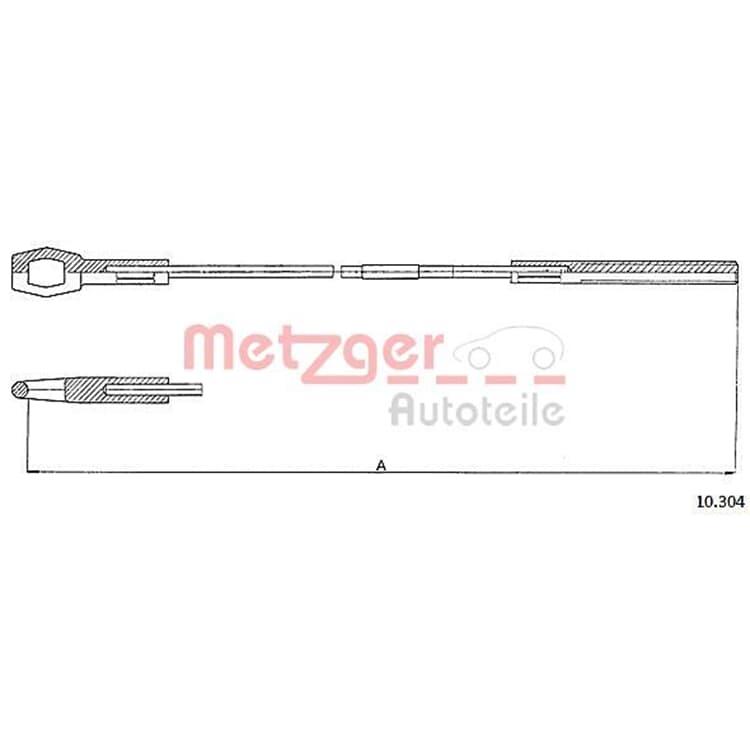Metzger Kupplungsseil VW K?fer Metzger Kupplungsseil VW K?fer von METZGER